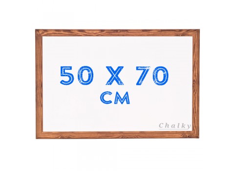 Chalky Beyaz Yazı Tahtası Ahşap Çerçeveli 50x70 cm